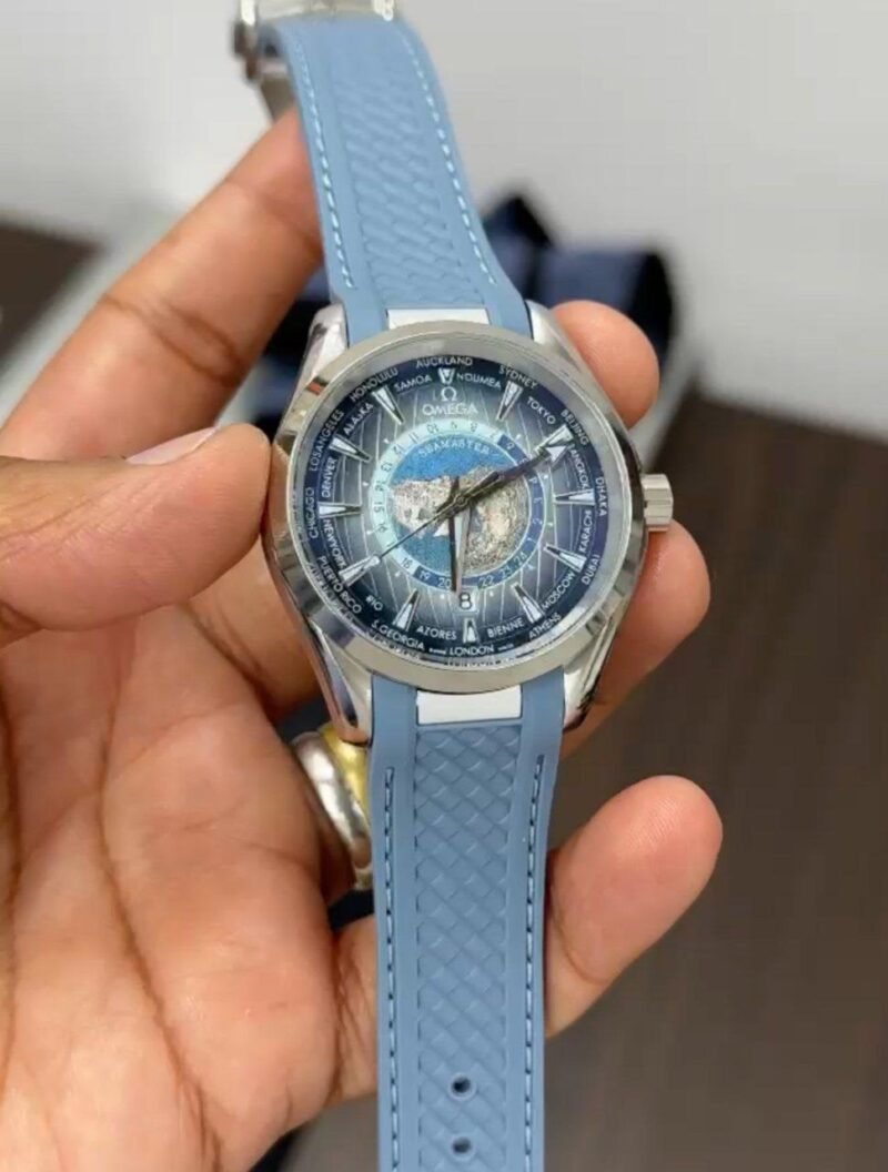 Omega Blue World Map First Copy Watch