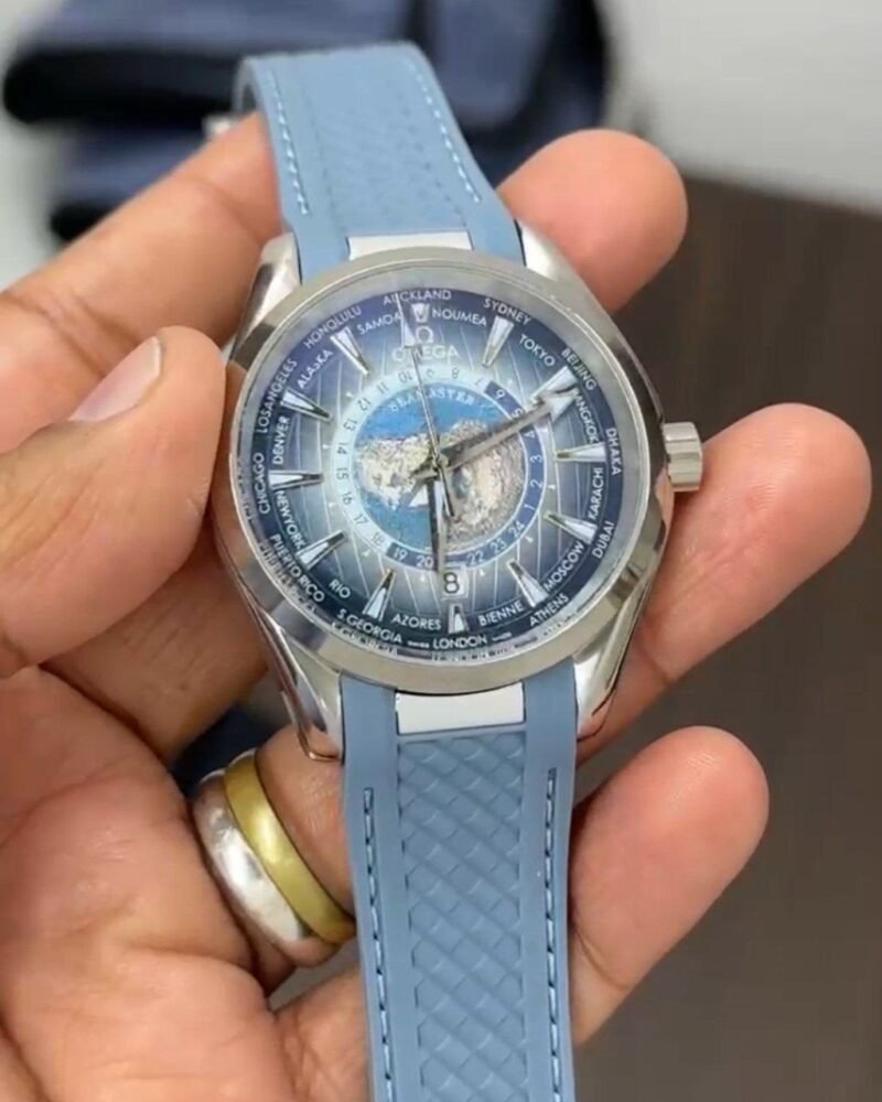 Omega Blue World Map First Copy Watch