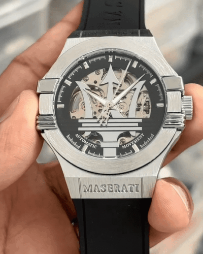 Maserati Silver Potenza automatic First Copy Watch