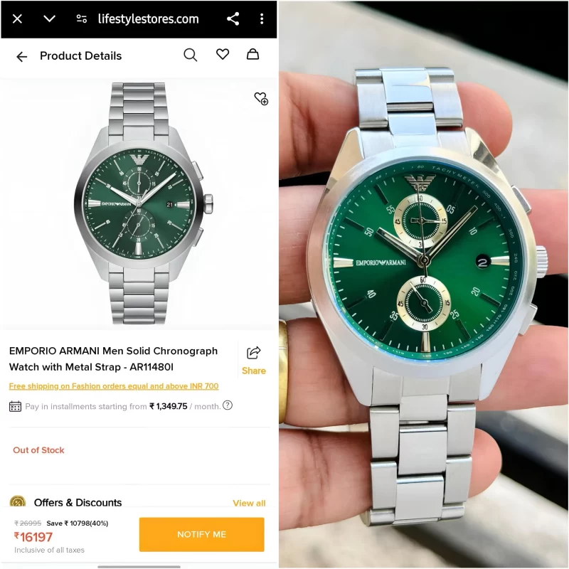 Emporio Armani Claudio AR11480 copy watch