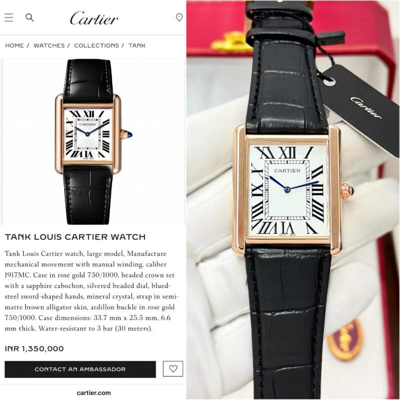 CartierTANK LOUIS CARTIER WATCH First Copy Watch