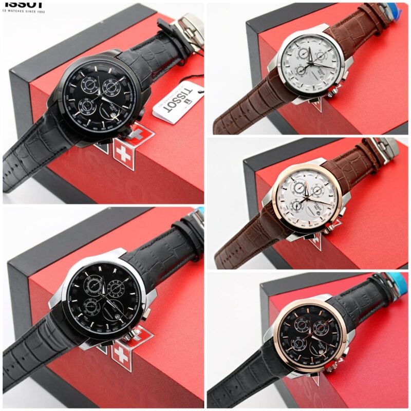 First Copy Tissot Black Silver Couturier watch